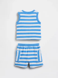 Baby Towel Terry Stripe Outfit Set