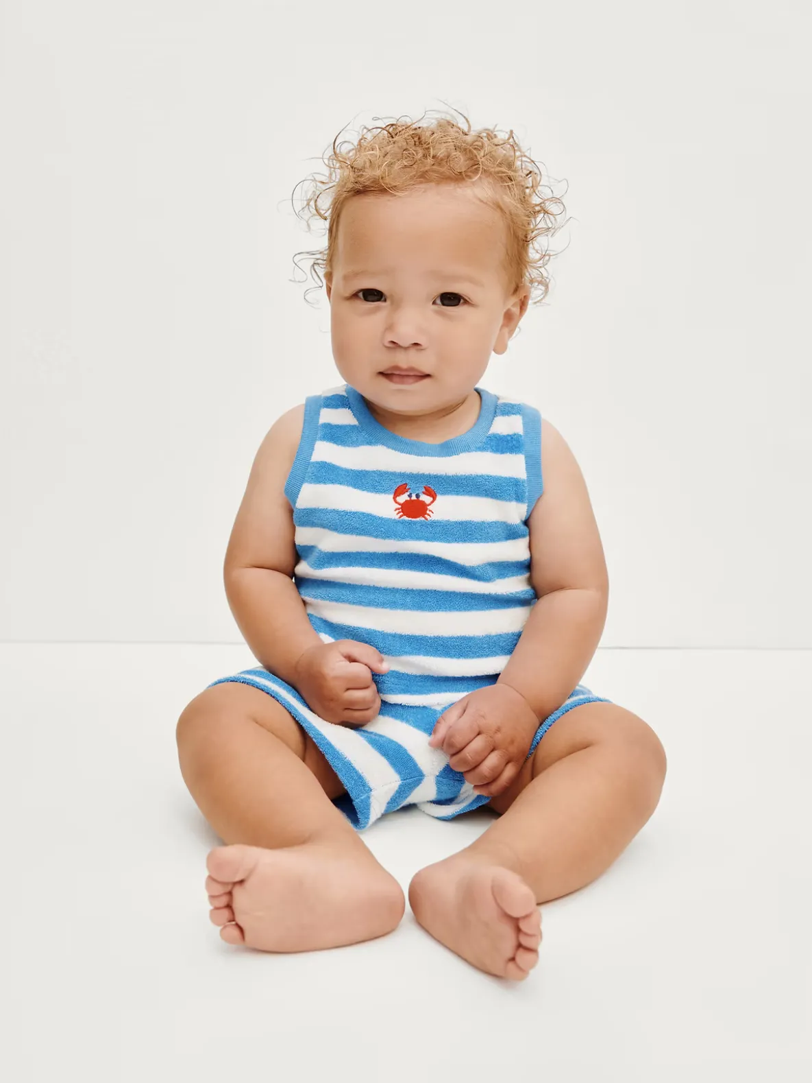 Baby Towel Terry Stripe Outfit Set