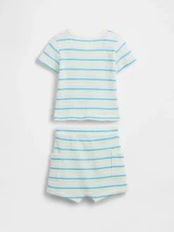Baby Waffle Henley Outfit Set