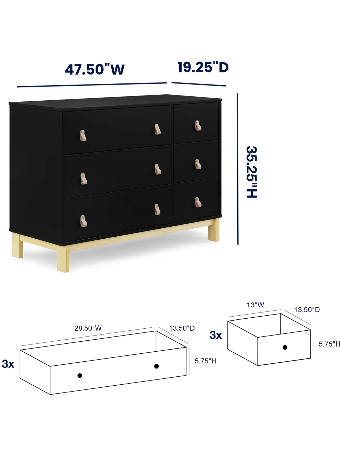 babyGap Legacy Pulls 6 Drawer Dresser