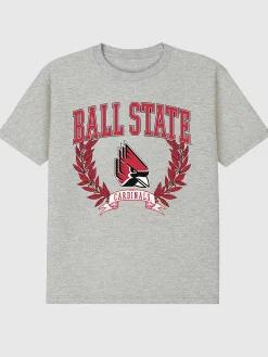Ball State University Laurels Dark Graphic T-Shirt