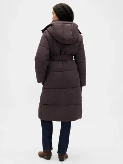 Belted Long Puffer Coat