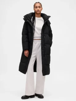 Belted Long Puffer Coat
