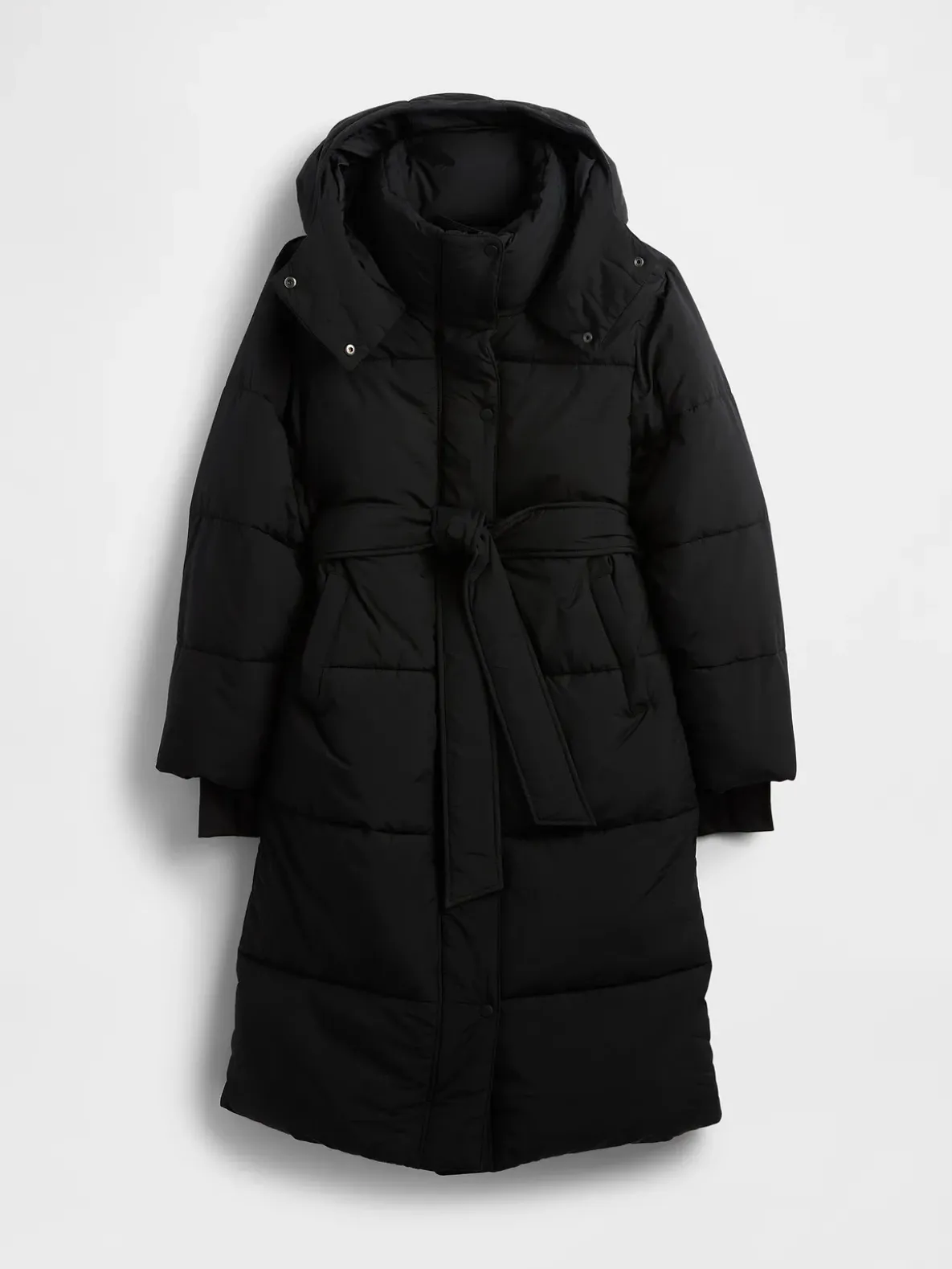 Belted Long Puffer Coat