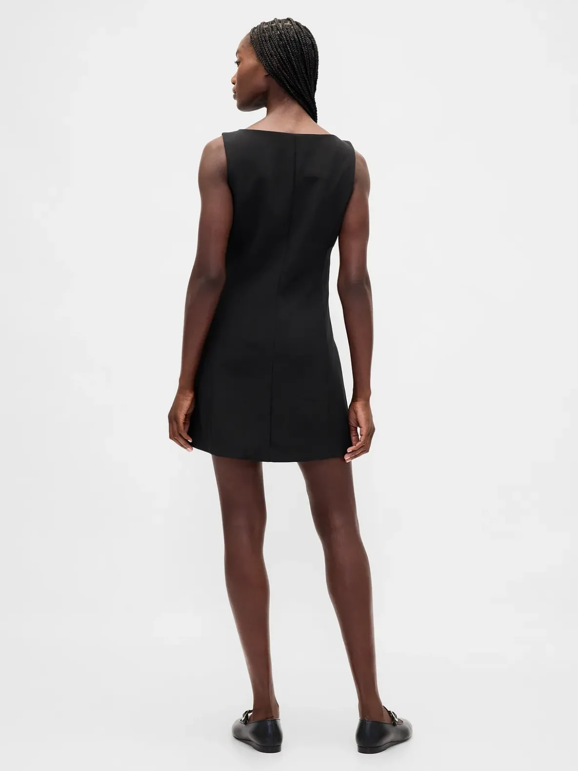 BiStretch Button-Front Mini Dress