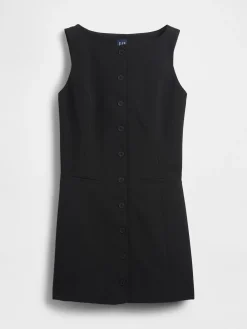 BiStretch Button-Front Mini Dress