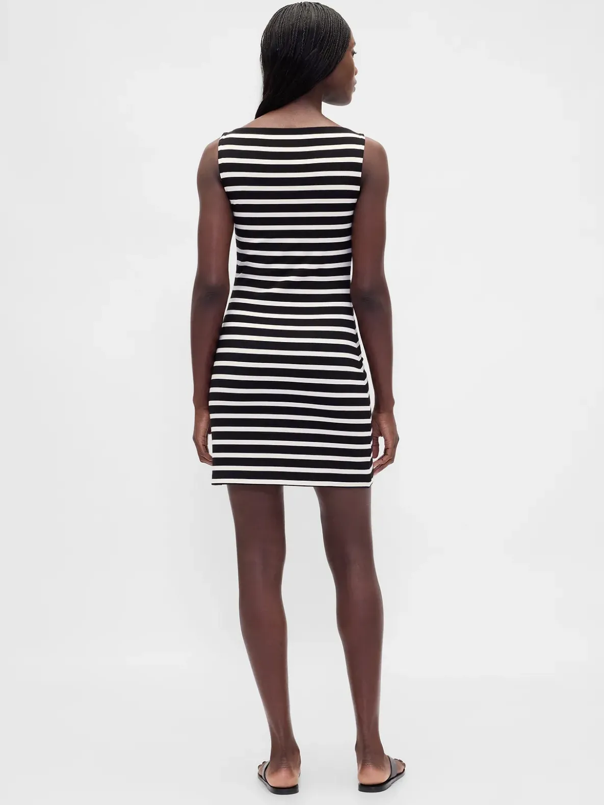 Boatneck Knit Mini Shift Dress