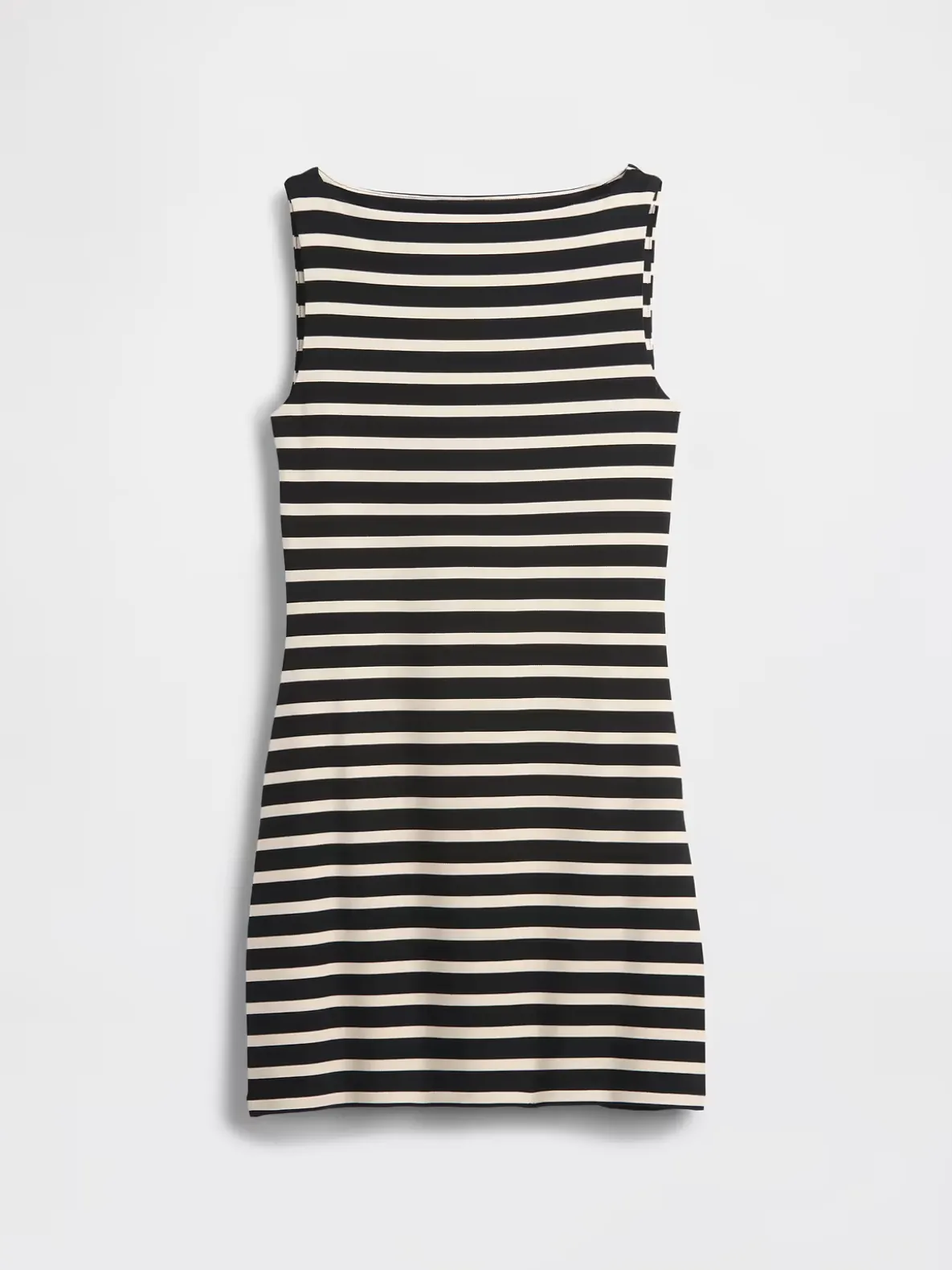 Boatneck Knit Mini Shift Dress