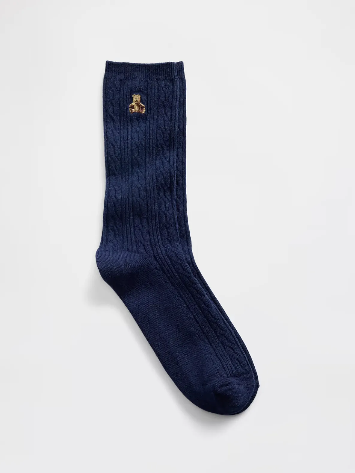 Brannan Bear Cable-Knit Crew Socks