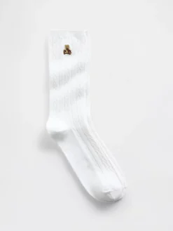 Brannan Bear Cable-Knit Crew Socks