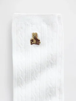 Brannan Bear Cable-Knit Crew Socks