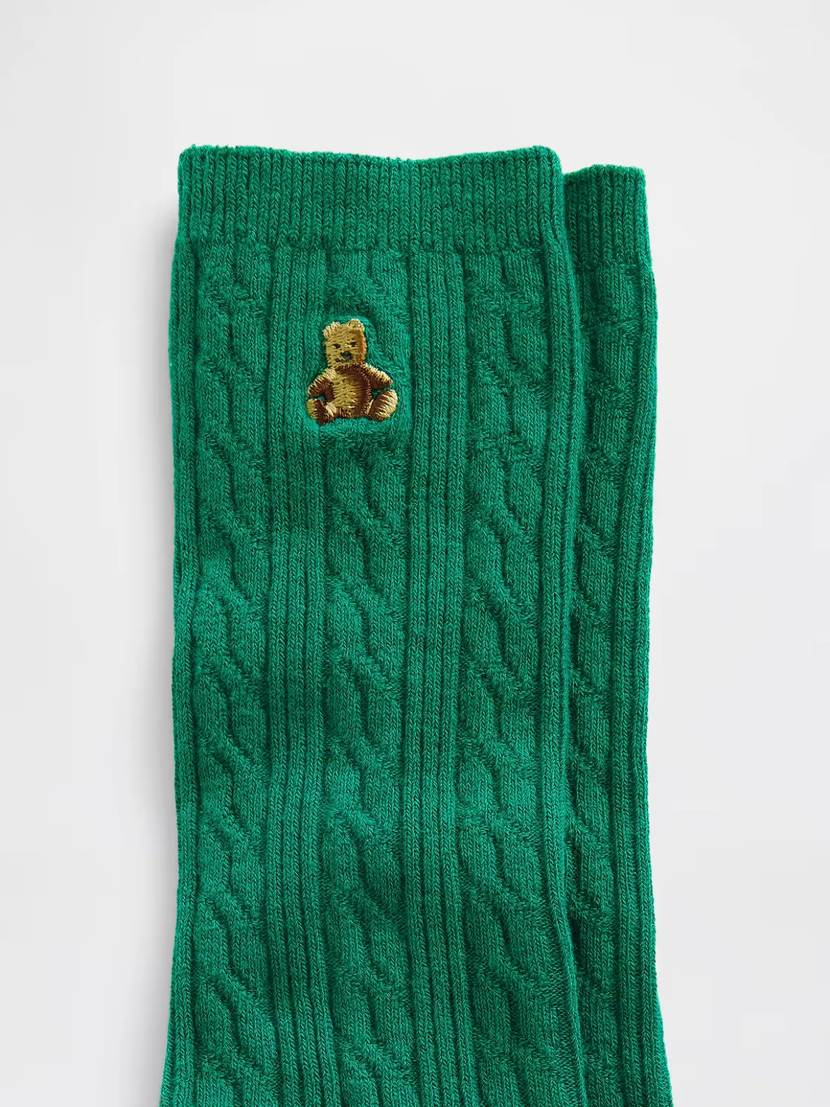 Brannan Bear Cable-Knit Crew Socks