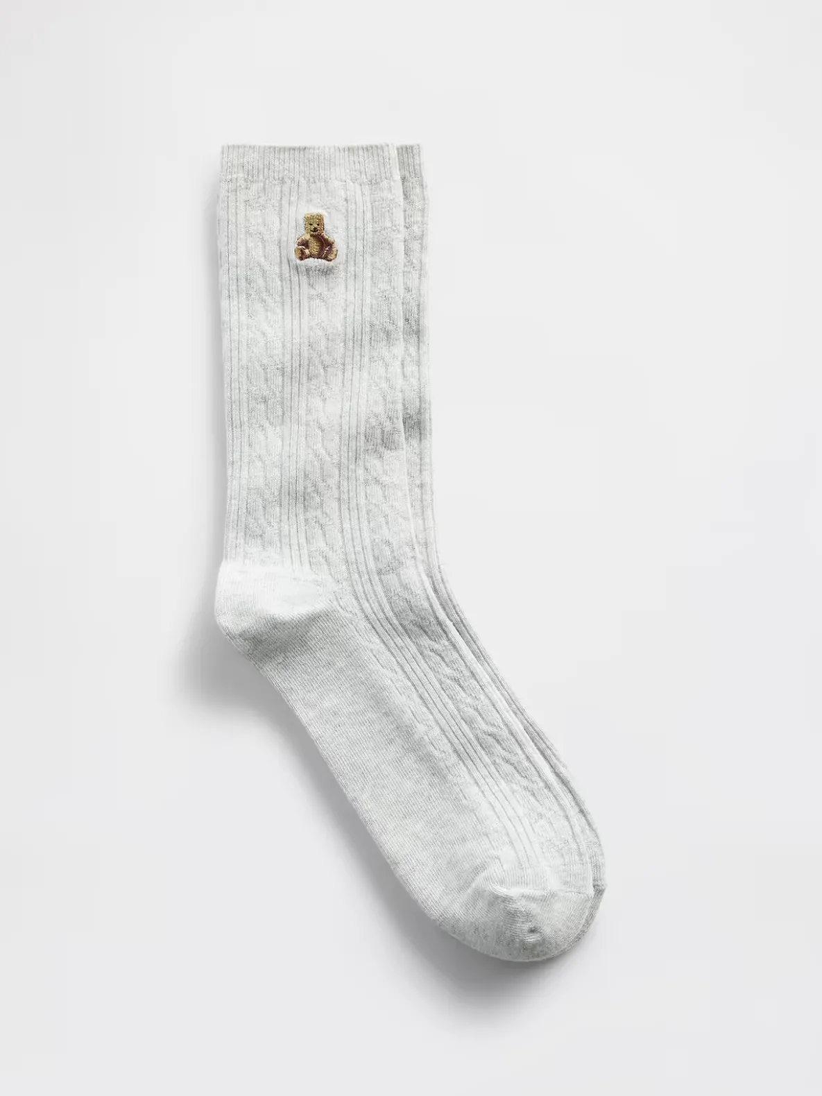 Brannan Bear Cable-Knit Crew Socks