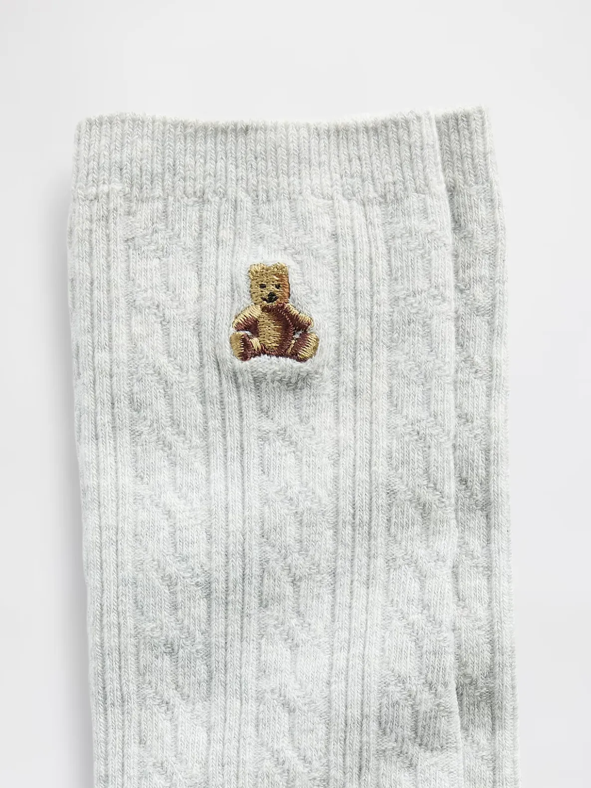 Brannan Bear Cable-Knit Crew Socks