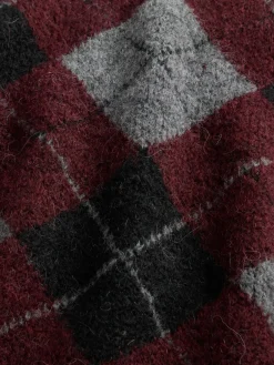 Brushed Argyle Sweater
