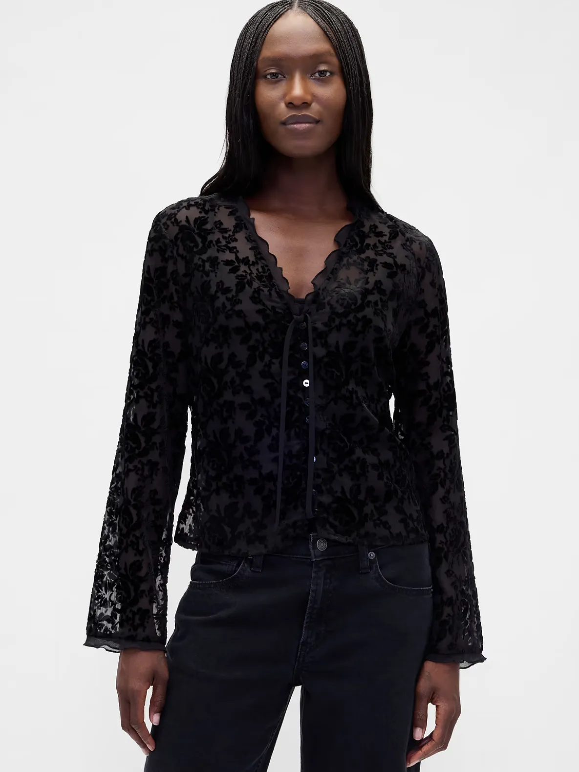 Burnout Velvet Shirt