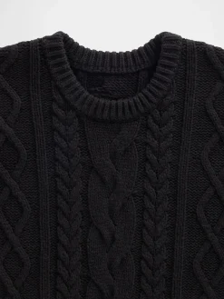 Cable-Knit Mini Sweater Dress