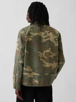 Canvas Denim Camo Utility Shirt