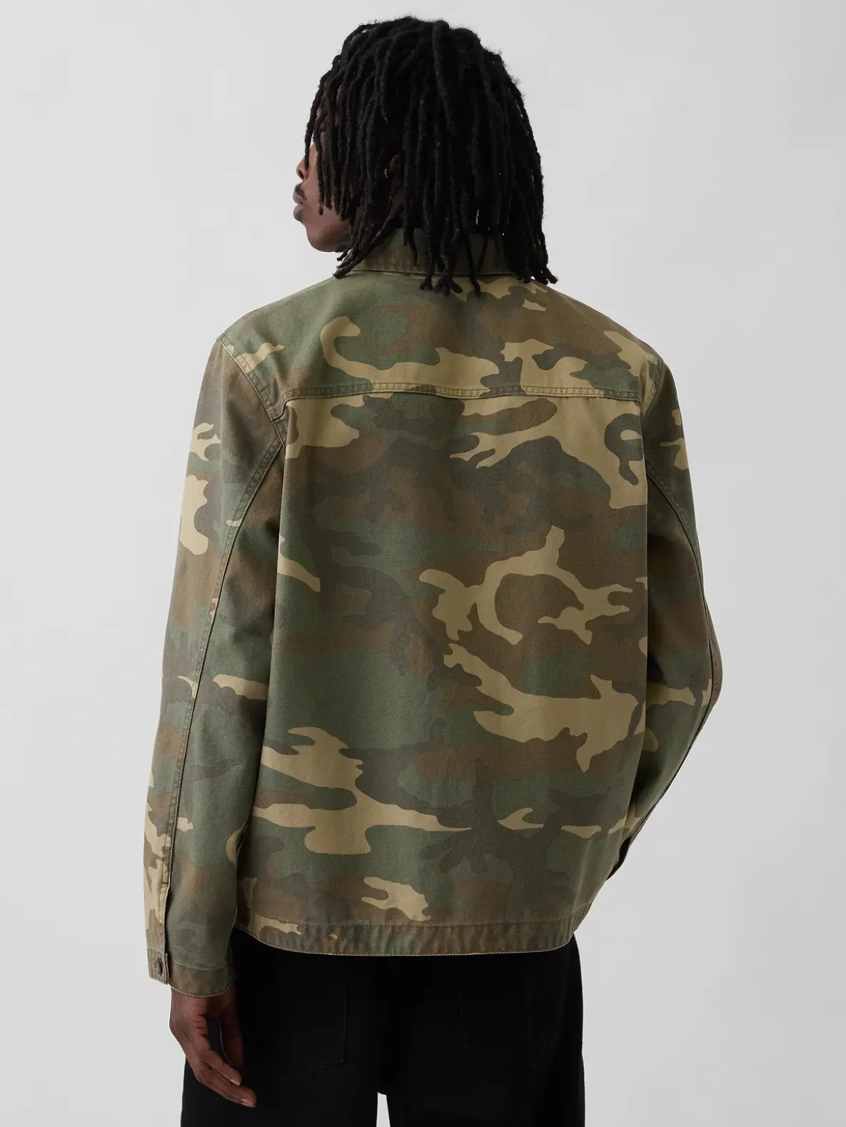 Canvas Denim Camo Utility Shirt