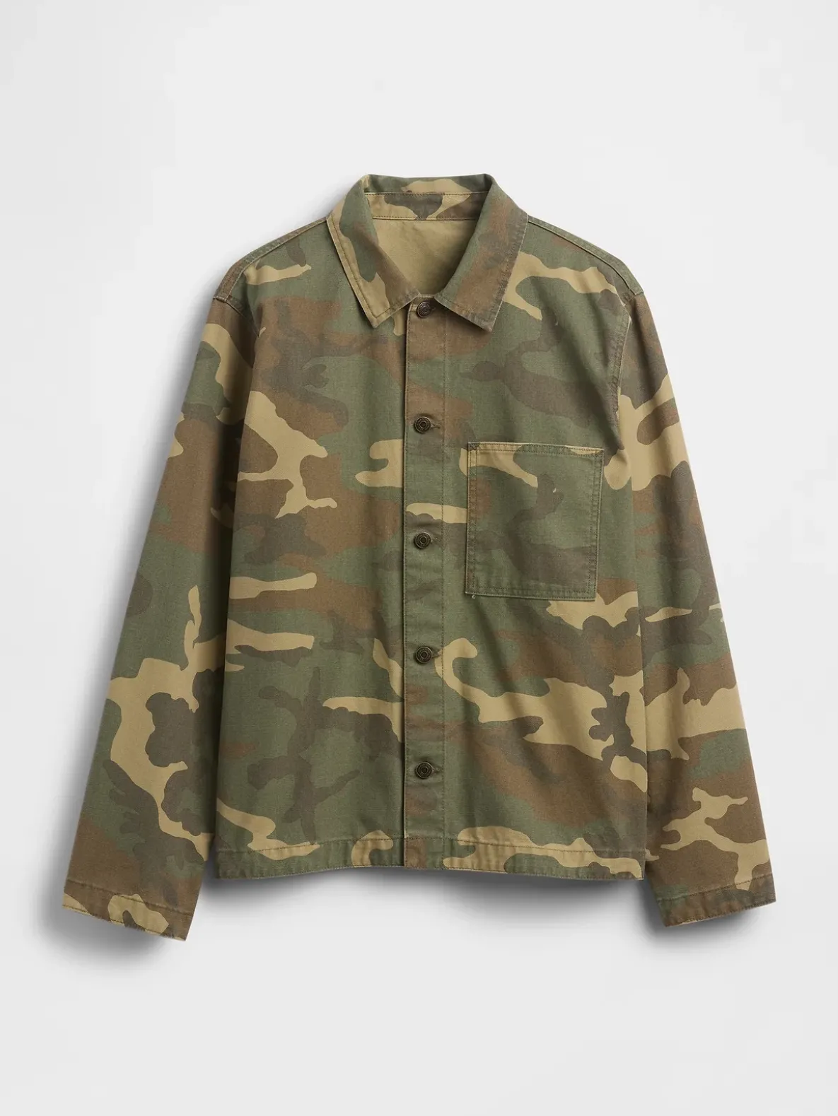 Canvas Denim Camo Utility Shirt