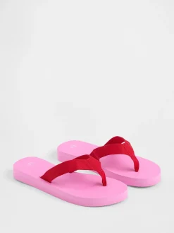 Canvas Platform Flip Flops