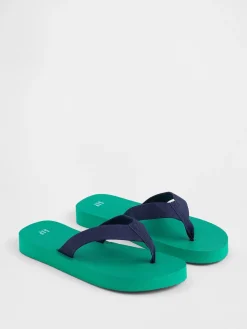 Canvas Platform Flip Flops