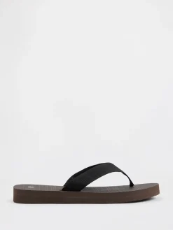 Canvas Platform Flip Flops