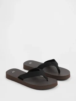 Canvas Platform Flip Flops