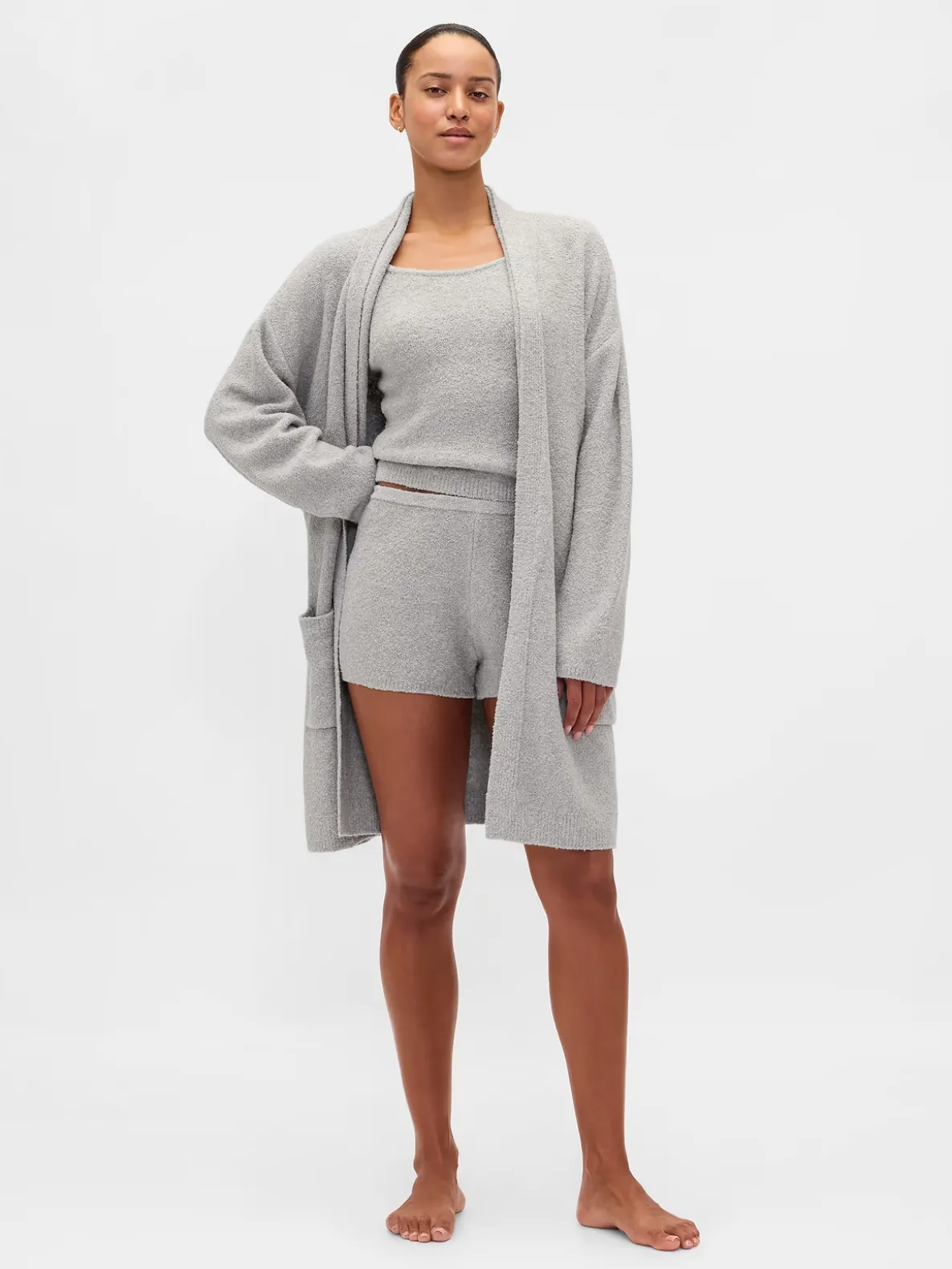 CashSoft Boucle Relaxed Robe