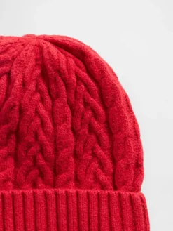 CashSoft Cable-Knit Beanie
