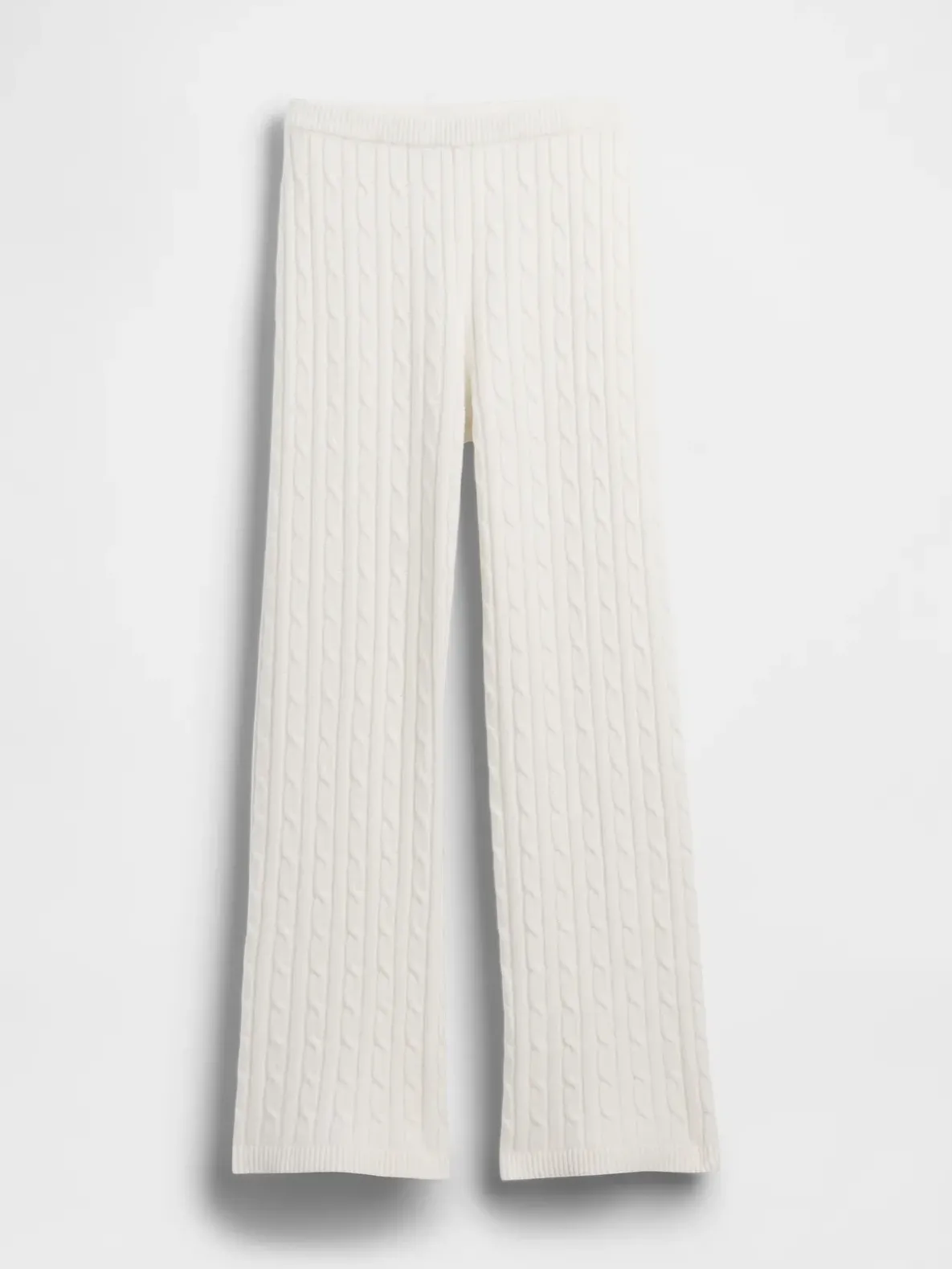 CashSoft Cable-Knit Boot Sweater Pants