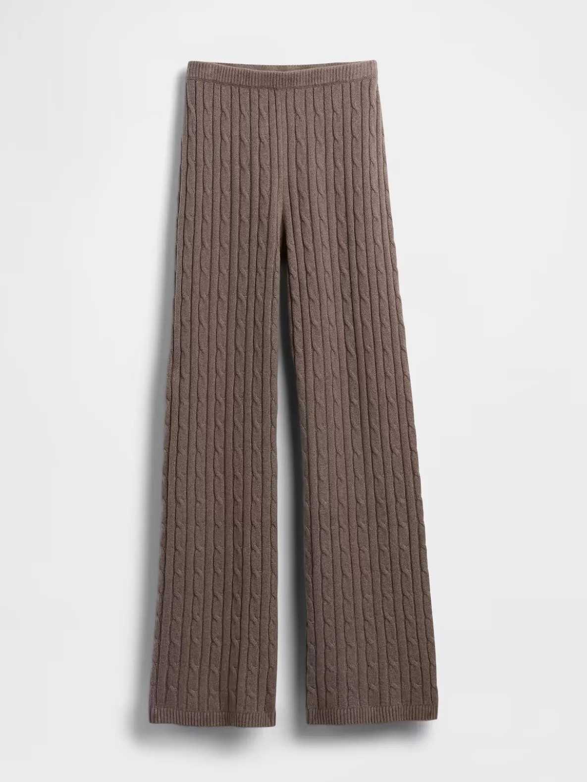 CashSoft Cable-Knit Boot Sweater Pants