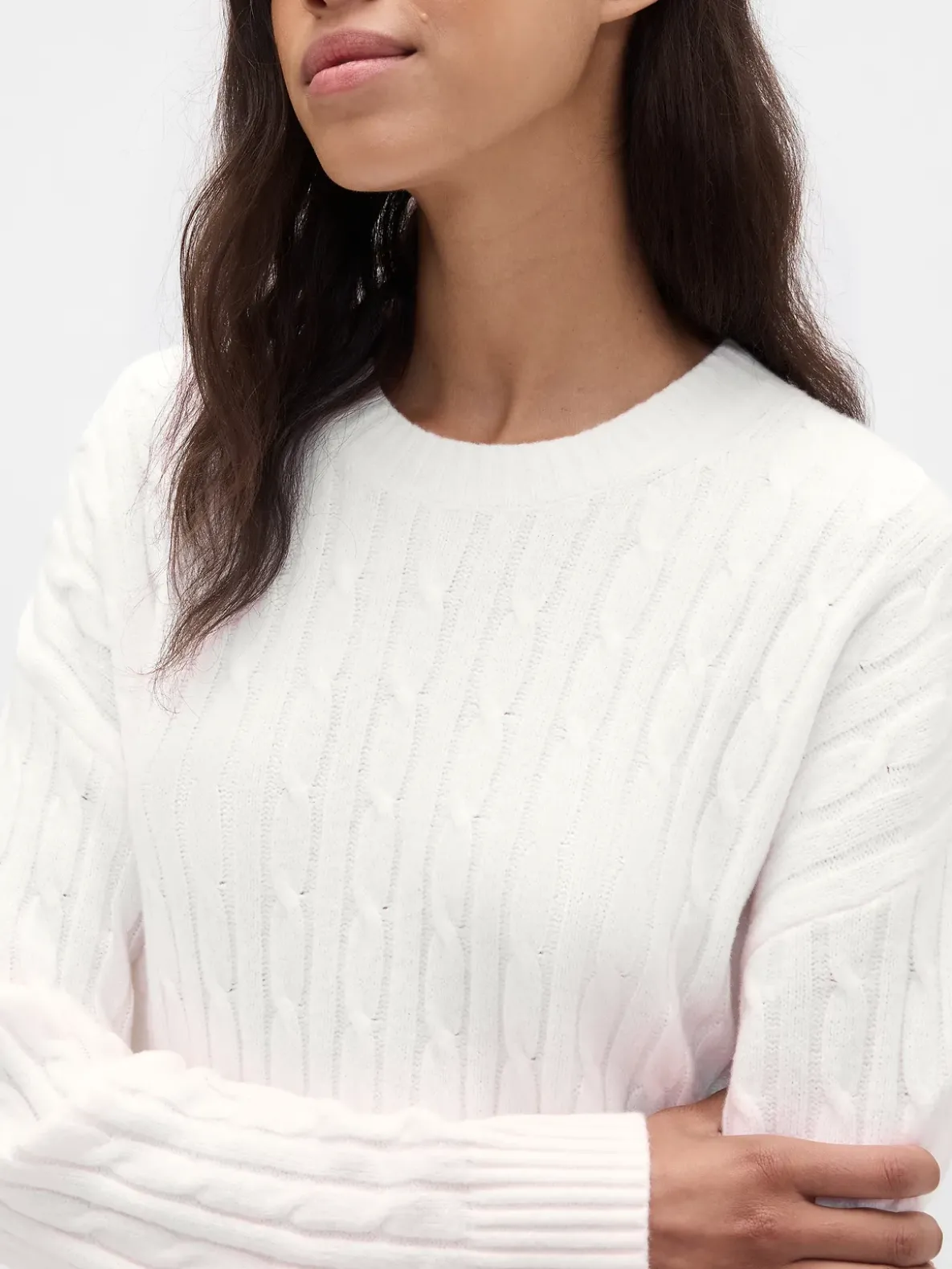 CashSoft Cable-Knit Mini Sweater Dress