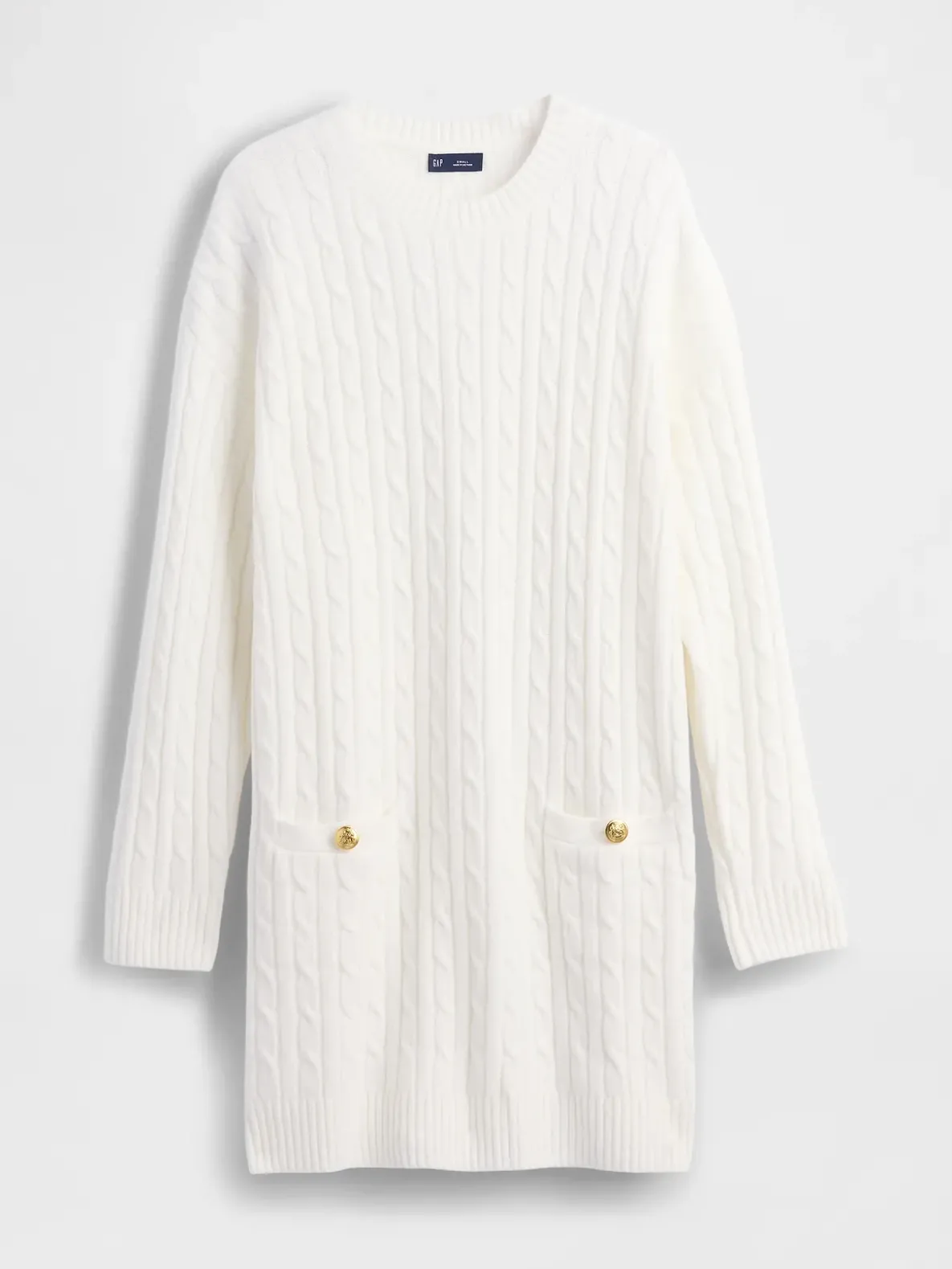 CashSoft Cable-Knit Mini Sweater Dress