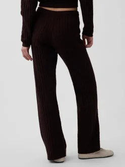 CashSoft Cable-Knit Sweater Pants