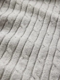 CashSoft Cable-Knit Sweater Pants