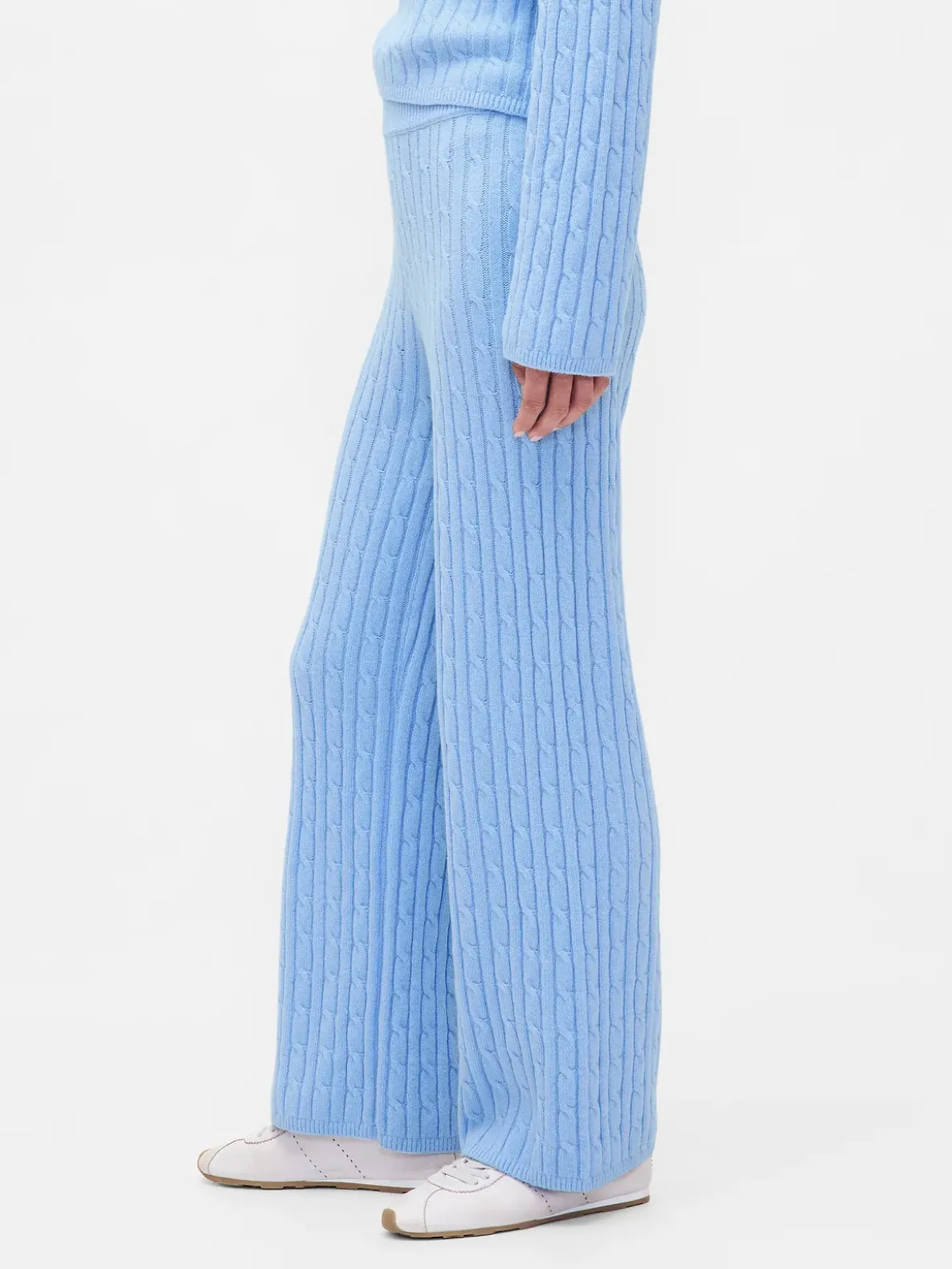 CashSoft Cable-Knit Sweater Pants