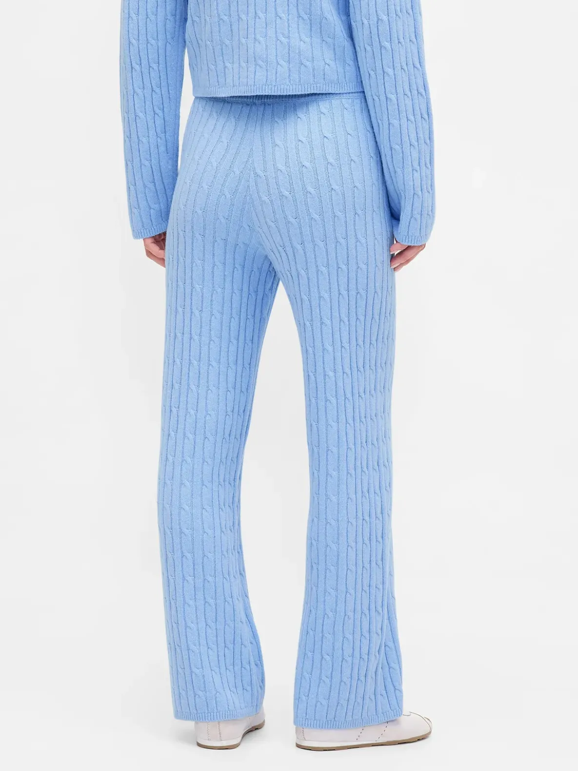 CashSoft Cable-Knit Sweater Pants