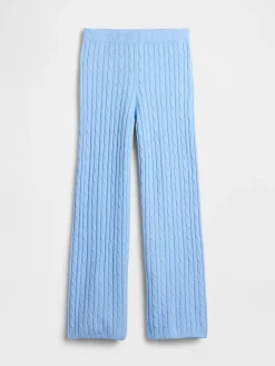 CashSoft Cable-Knit Sweater Pants