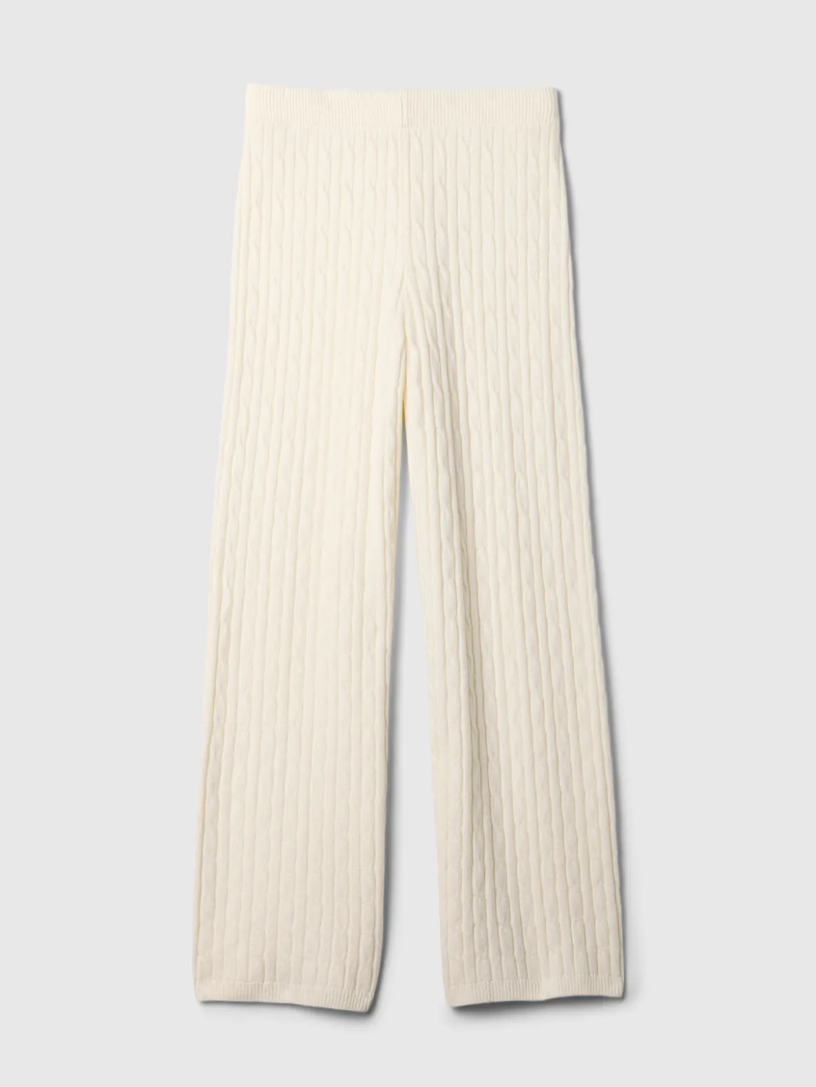 CashSoft Cable-Knit Sweater Pants