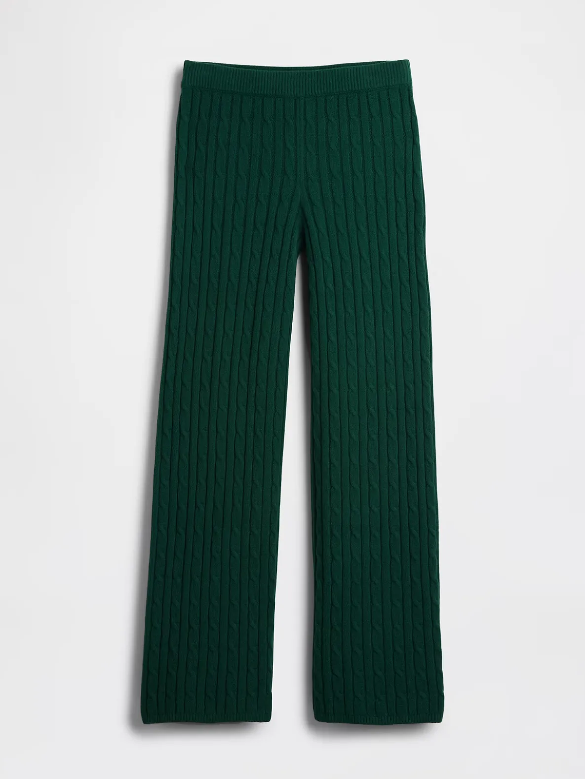 CashSoft Cable-Knit Sweater Pants