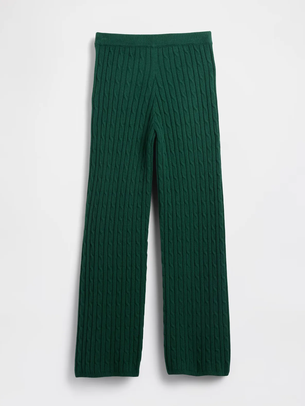 CashSoft Cable-Knit Sweater Pants