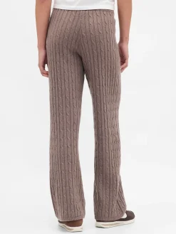 CashSoft Cable-Knit Sweater Pants