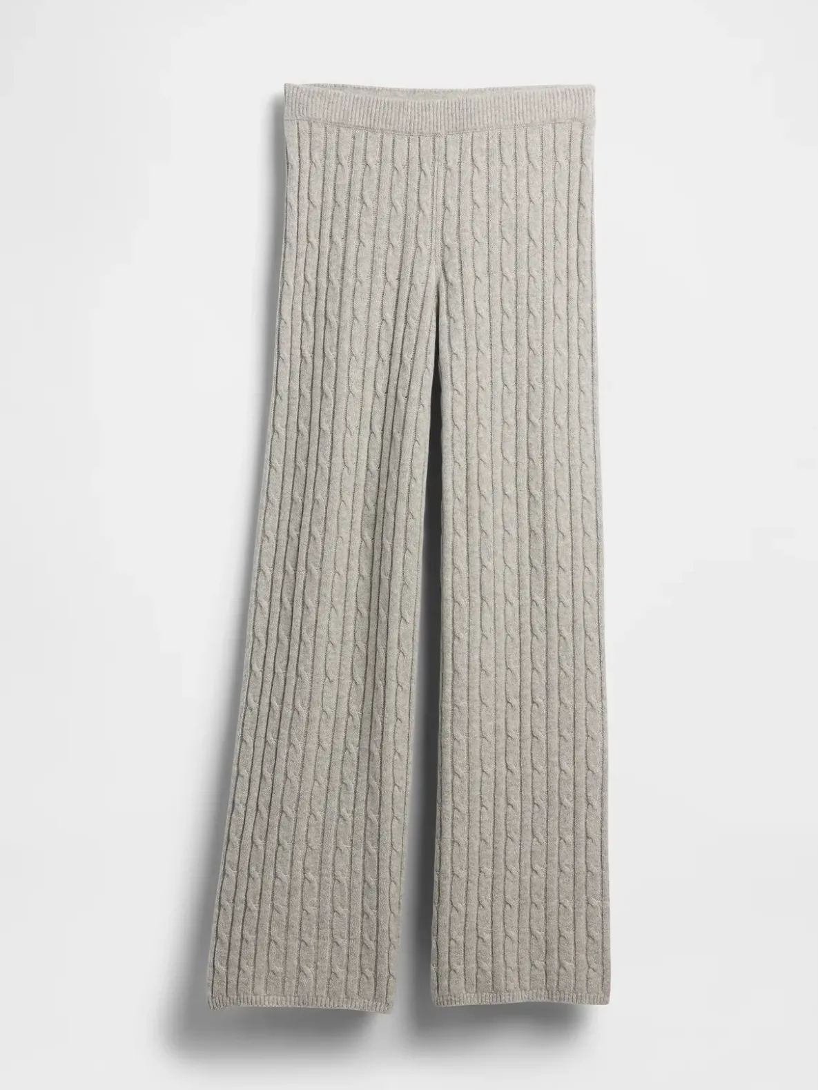 CashSoft Cable-Knit Sweater Pants