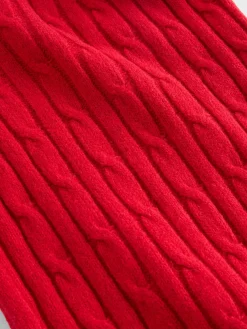 CashSoft Cable-Knit Sweater Pants