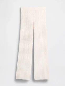 CashSoft Cable-Knit Sweater Pants