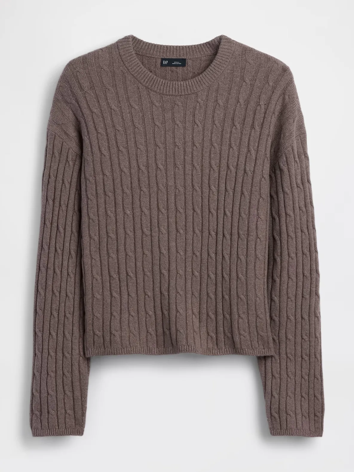 CashSoft Oversized Cable-Knit Sweater