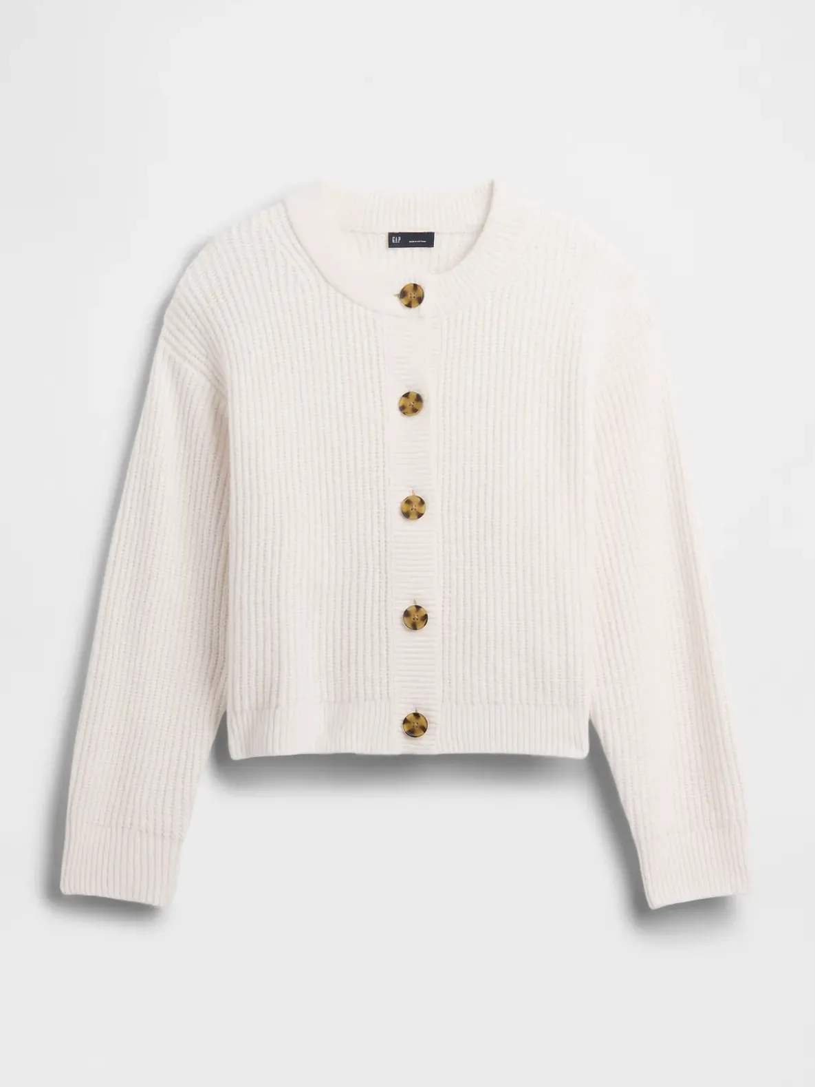 CashSoft Oversized Shaker-Stitch Cardigan