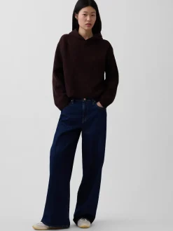 CashSoft Oversized Shaker-Stitch Hoodie