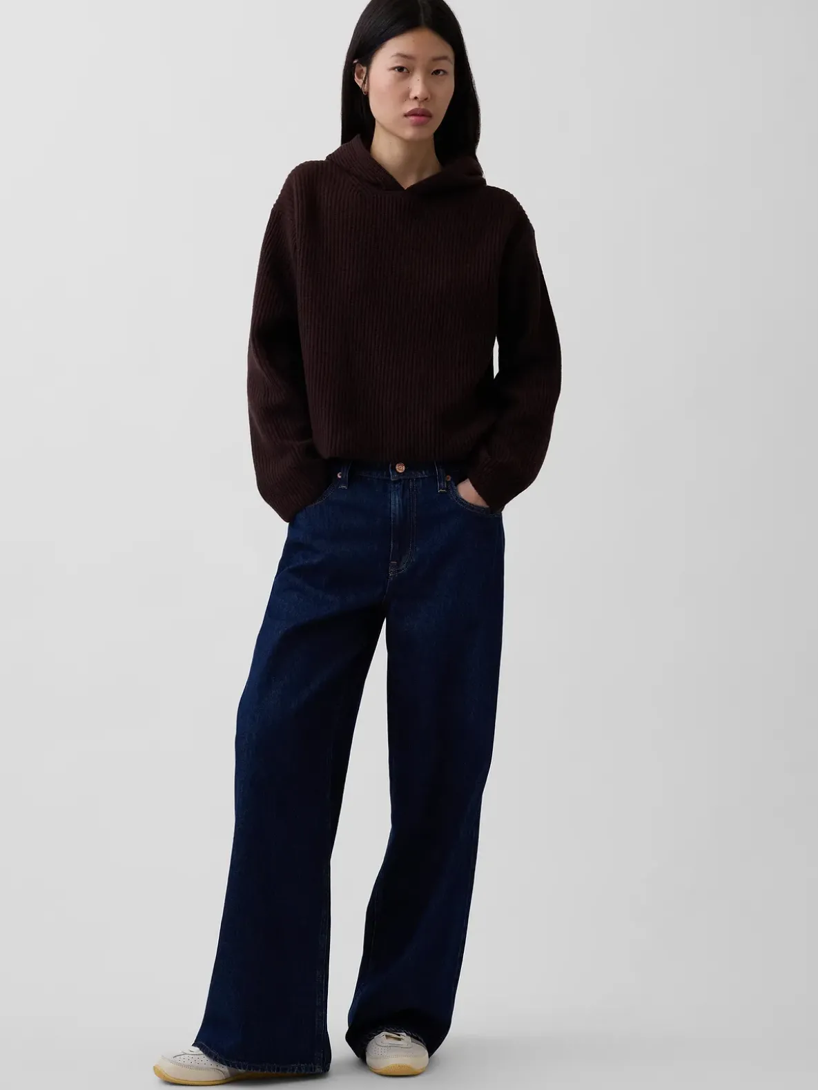 CashSoft Oversized Shaker-Stitch Hoodie